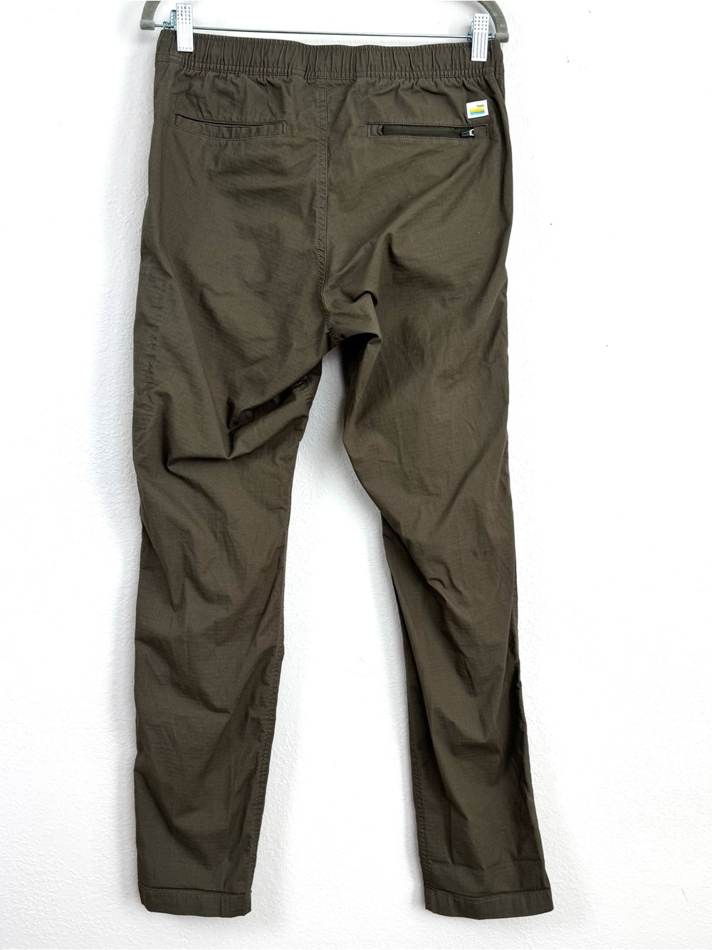 Vuori Ripstop Climber Pants Mens S Stretch Outdoor Casual Drawstring Olive Green - Picture 2 of 13
